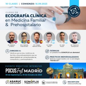 Ecografía clínico en medicina familiar & prehospitalario 2023